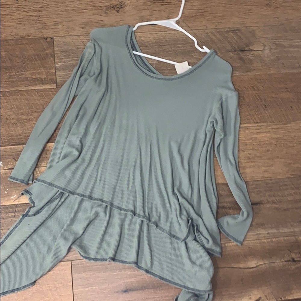 waffle knit boutique shirt